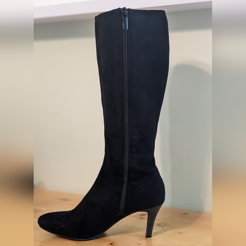 Impo Vande Boots Suedy Stretch Black  Women Size 6.5